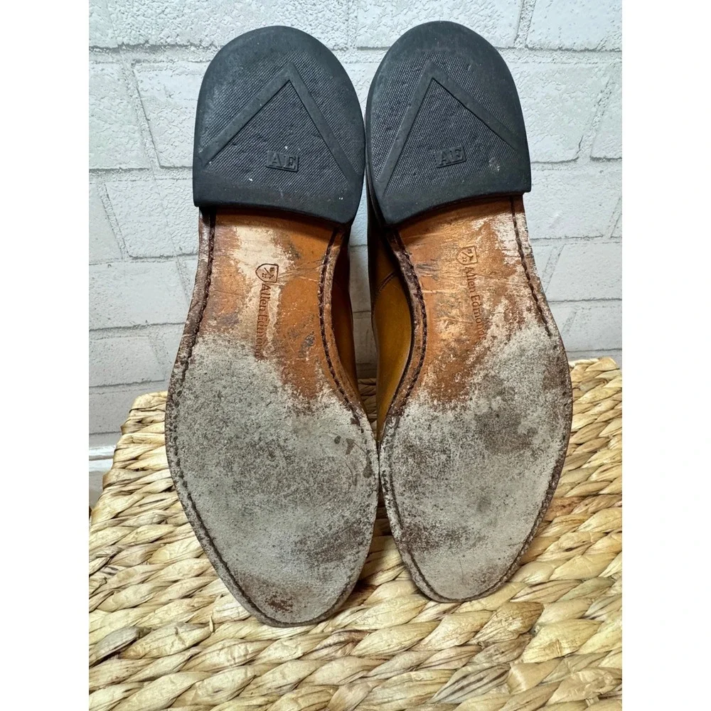 Allen Edmonds Carlyle Plain Toe Oxford Shoes Mens 10.5 D‎ Brown Chili Leather